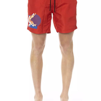 Bikkembergs Red Polyester Men Swim Short