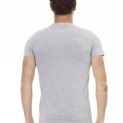 Trussardi Action Gray Cotton Men T-Shirt