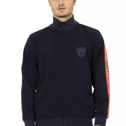 Automobili Lamborghini Blue Polyester Men Sweatshirt