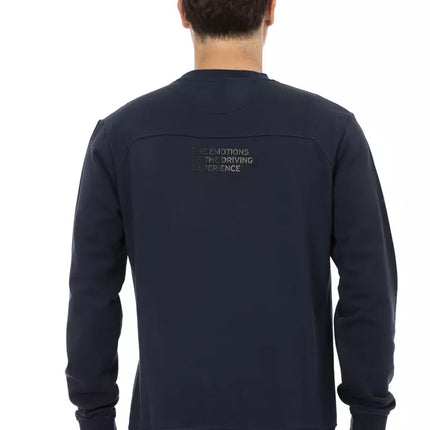 Automobili Lamborghini Blue Cotton Men Sweater
