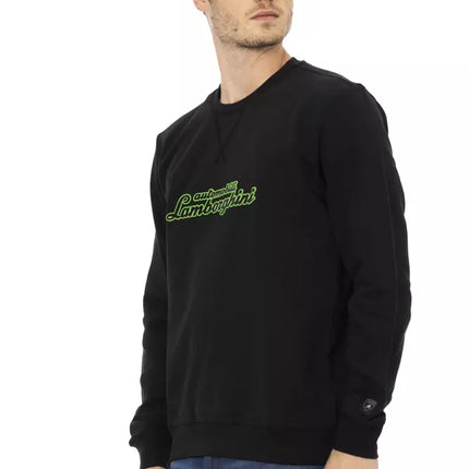 Automobili Lamborghini Black Cotton Men's Sweater