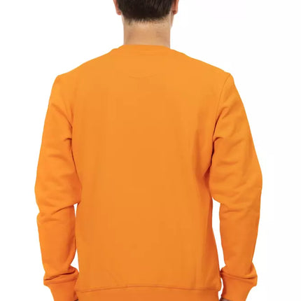 Automobili Lamborghini Orange Cotton Men's Sweater