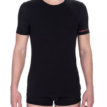 Bikkembergs "Black Cotton Men T-Shirt Twin Pack"
