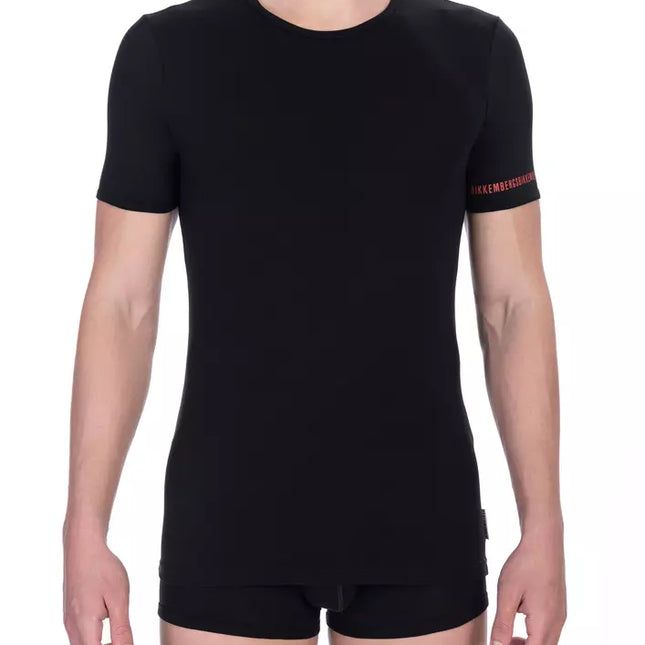 Bikkembergs "Black Cotton Men T-Shirt Twin Pack"