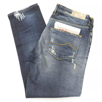 Jacob Cohen Blue Cotton Jeans & Pant