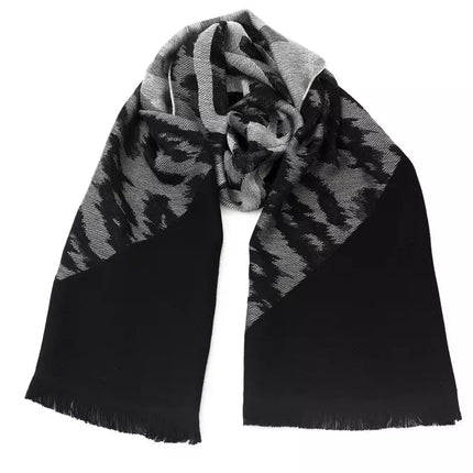 Cavalli Class Gray Wool Men Scarf