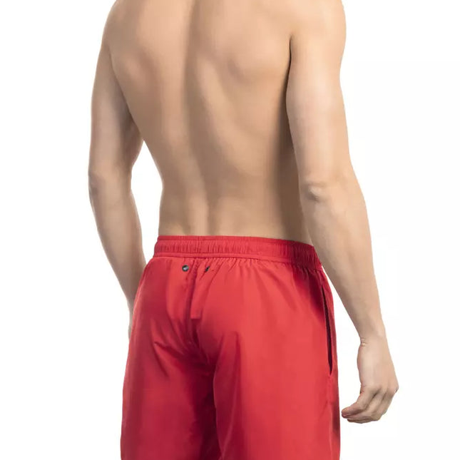 Bikkembergs Red Polyester Men's Swim Short