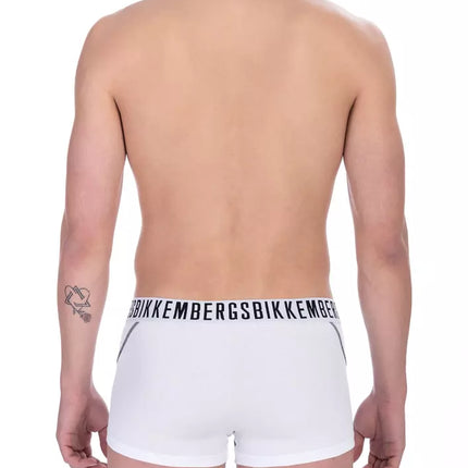 Bikkembergs White Cotton Men's Trunk Underwear Pack