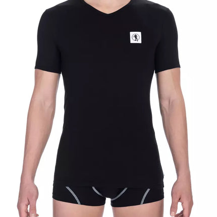 Bikkembergs Black Cotton Men T-Shirt