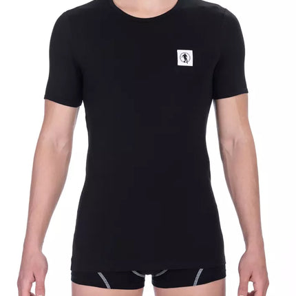 Bikkembergs Black Cotton Men T-Shirt Twin Pack
