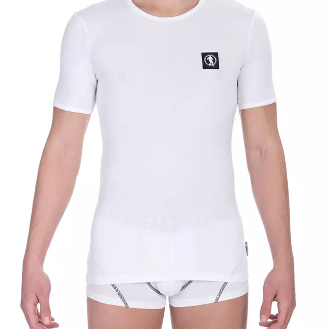 Bikkembergs White Cotton Men's T-Shirt Bi-Pack Crew Neck