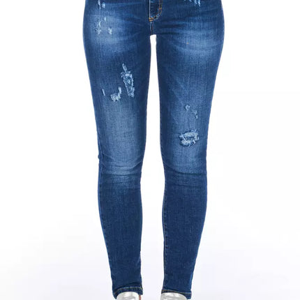 Frankie Morello Blue Other Fibres Women Jeans