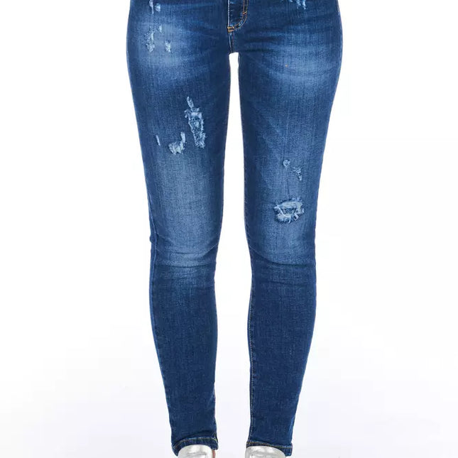Frankie Morello Blue Other Fibres Women Jeans