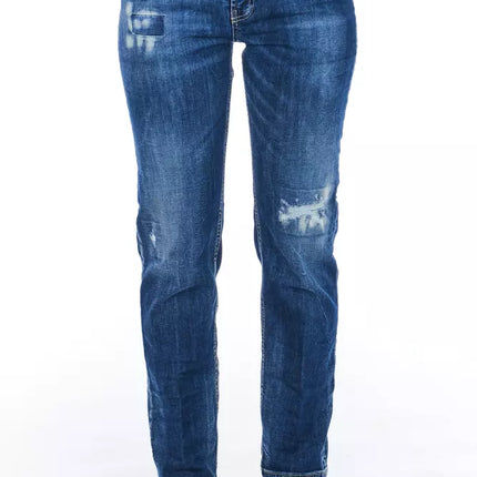 Frankie Morello Blue Cotton Women Jeans