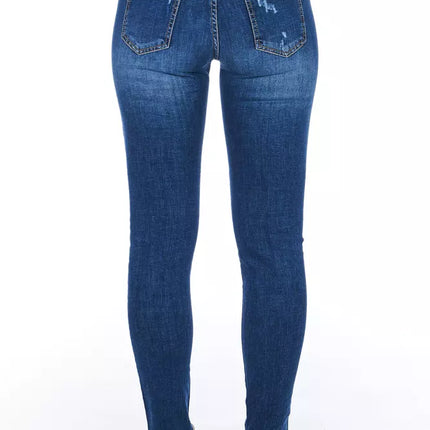Frankie Morello Blue Other Fibres Women Jeans