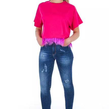 Frankie Morello Blue Other Fibres Women Jeans
