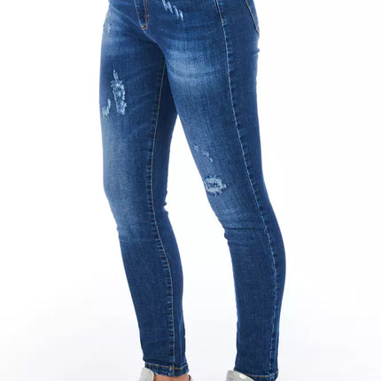 Frankie Morello Blue Other Fibres Women Jeans