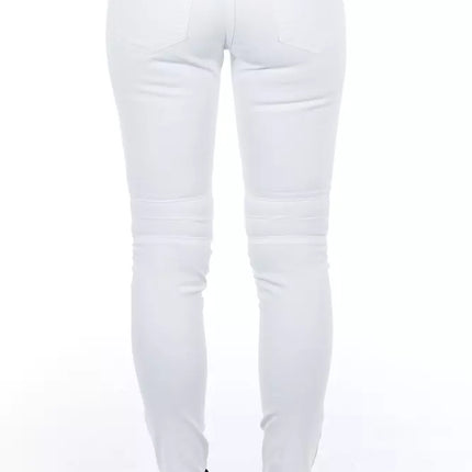 Frankie Morello White Cotton Women Jeans