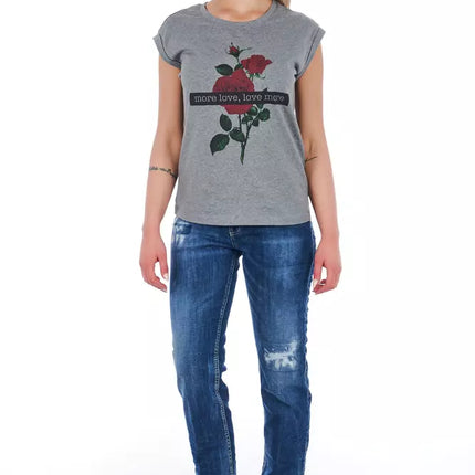 Frankie Morello Blue Cotton Women Jeans