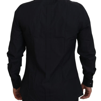 Dolce & Gabbana Black Gold Cotton Slim Fit Dress Mens Shirt