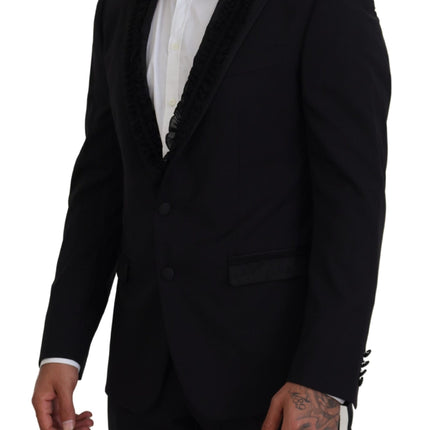 Dolce & Gabbana Black MARTINI Slim Fit Jacket Blazer