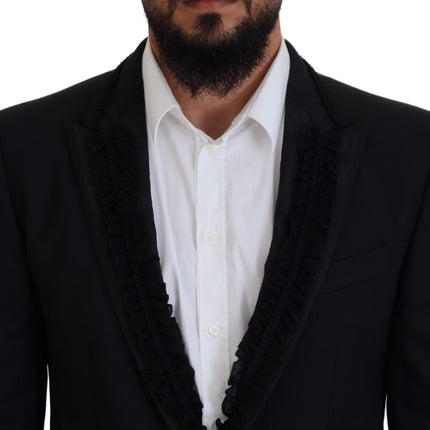 Dolce & Gabbana Black MARTINI Slim Fit Jacket Blazer