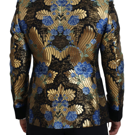 Dolce & Gabbana Gold Lurex Double Breasted Jacket Blazer Dolce & Gabbana