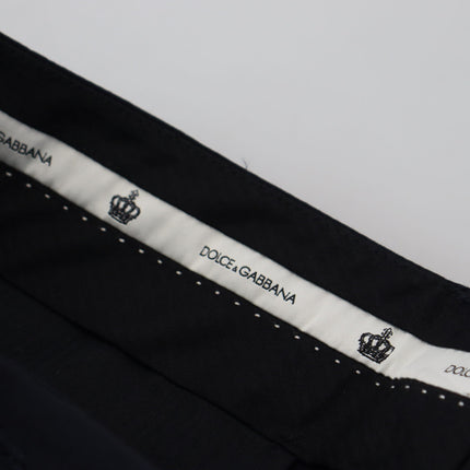 Dolce & Gabbana Black Wool Slim Formal Pants
