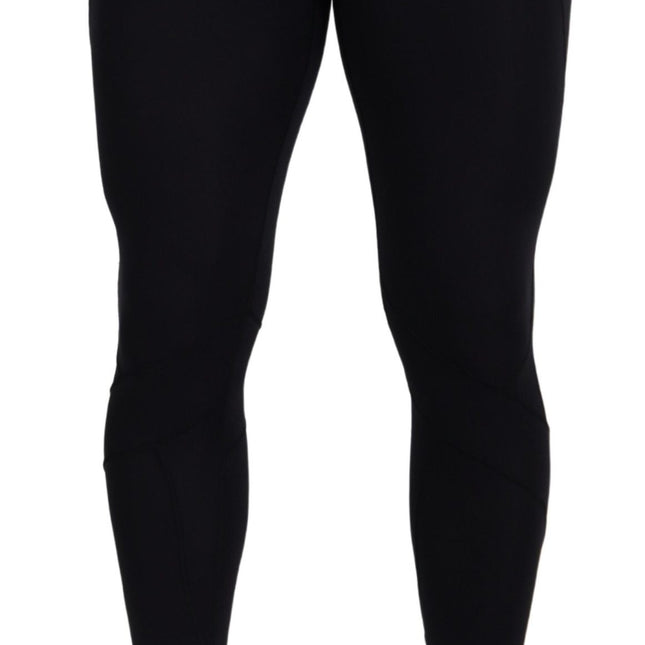 Dolce & Gabbana Black Nylon Slim Fit Stretch Pants
