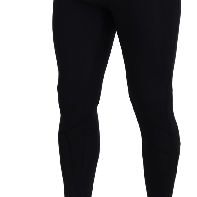 Dolce & Gabbana Black Nylon Slim Fit Stretch Pants
