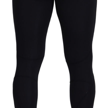 Dolce & Gabbana Black Nylon Slim Fit Stretch Pants