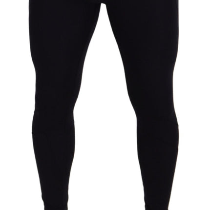 Dolce & Gabbana Black Nylon Slim Fit Stretch Pants