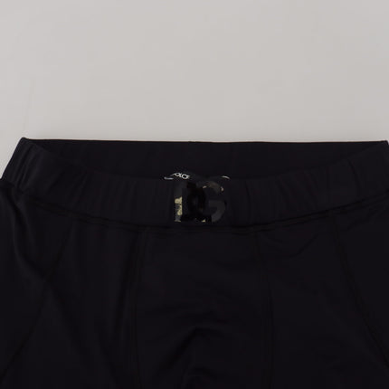Dolce & Gabbana Black Nylon Slim Fit Stretch Pants