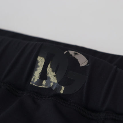 Dolce & Gabbana Black Nylon Slim Fit Stretch Pants