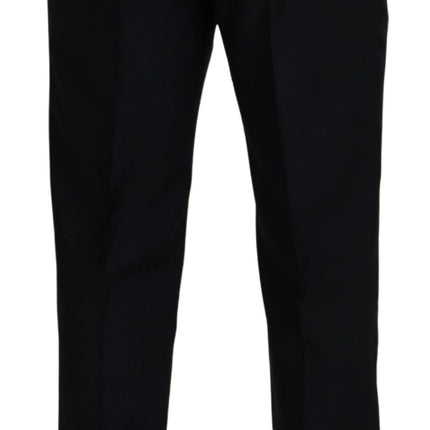 Dolce & Gabbana Black Wool Chino Formal Pants
