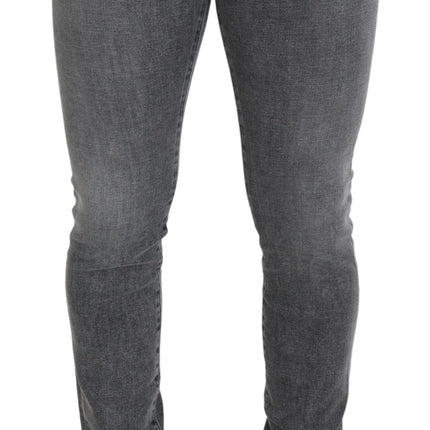 Dolce & Gabbana Grey Washed Cotton Skinny Denim Jeans