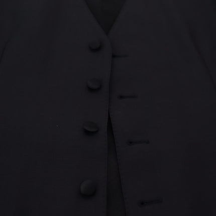 Dolce & Gabbana Black Wool Stretch Waistcoat Formal Vest