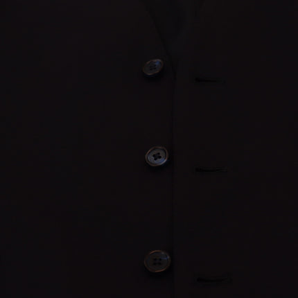 Dolce & Gabbana Dark Blue Wool Stretch Waistcoat Formal Vest