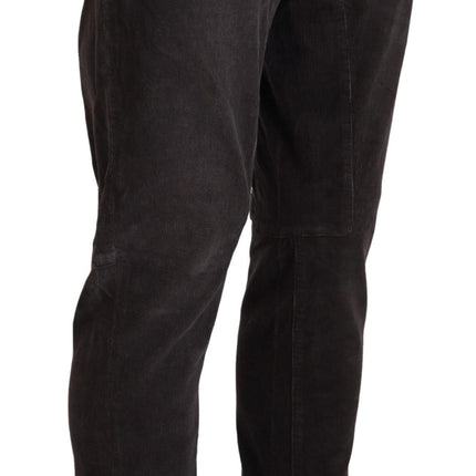 Acht Brown Cotton Straight Fit Men Casual Pants