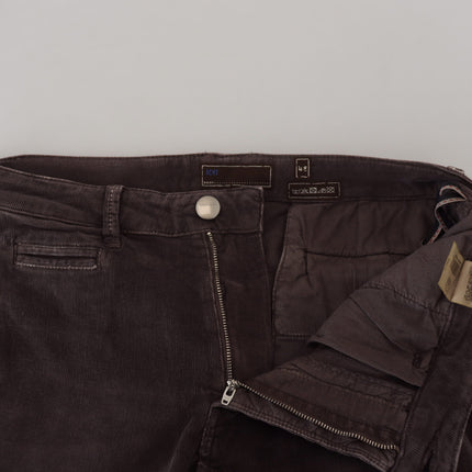 Acht Brown Cotton Straight Fit Men Casual Pants