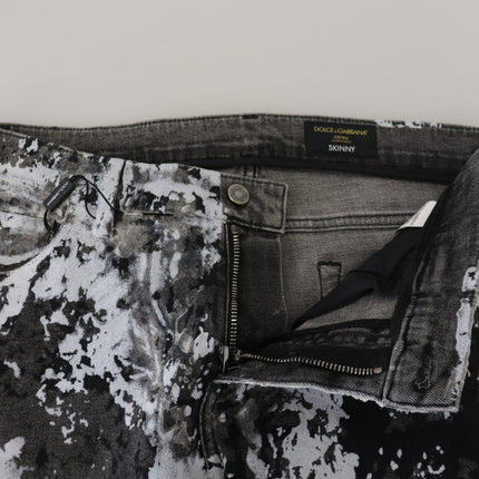 Dolce & Gabbana Multicolor Cotton Tie Dye Skinny Denim Jeans