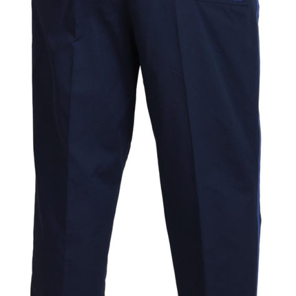 Dolce & Gabbana Blue Cotton Men Cropped Pants