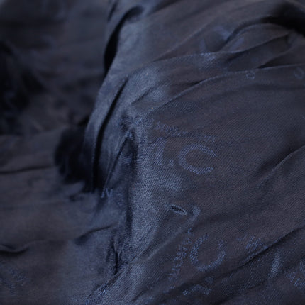 Costume National Blue Silk Shawl Foulard Fringes Scarf