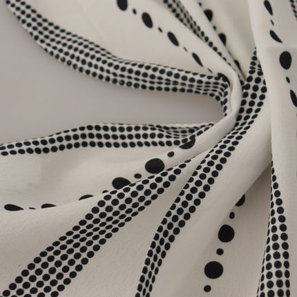 Dolce & Gabbana White Dotted Stripes Square Handkerchief Viscose Scarf