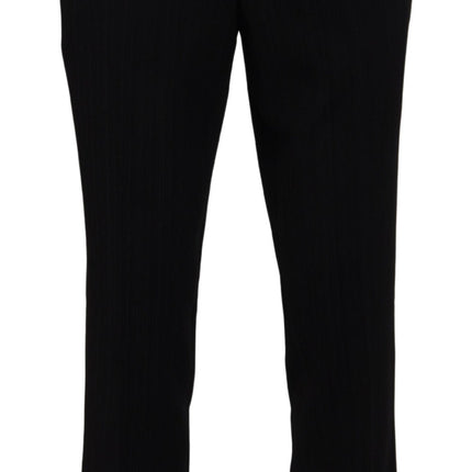 BENCIVENGA Black Cotton Straight Fit Men Formal Pants