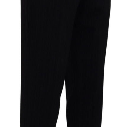 BENCIVENGA Black Cotton Straight Fit Men Formal Pants