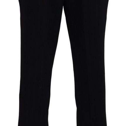 BENCIVENGA Black Cotton Straight Fit Men Formal Pants