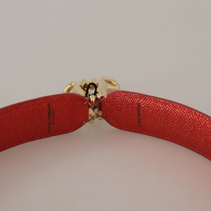 Dolce & Gabbana Beige Exotic Leather Crystals Shoulder Strap