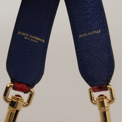 Dolce & Gabbana Red Exotic Leather Crystals Shoulder Strap