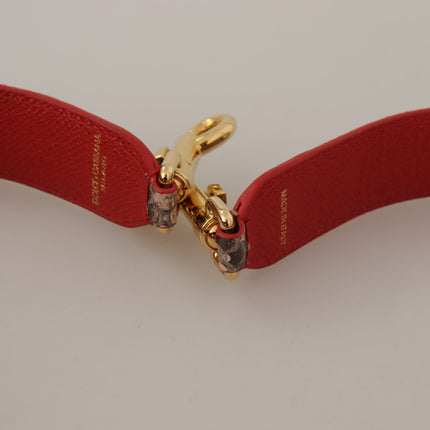 Dolce & Gabbana Brown Python Leather Crystals Shoulder Strap